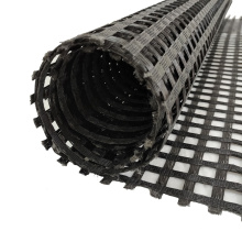 High tensile strength 80kn polyester geogrid for ground reinforcements